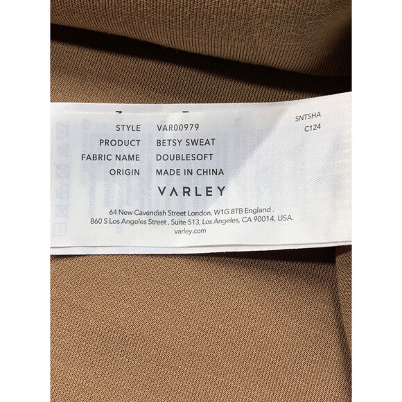 Varley Doublesoft Sweatshirt Funnel Neck Womens XL Bronze Betsy Sweat Oversized - Picture 5 of 10
